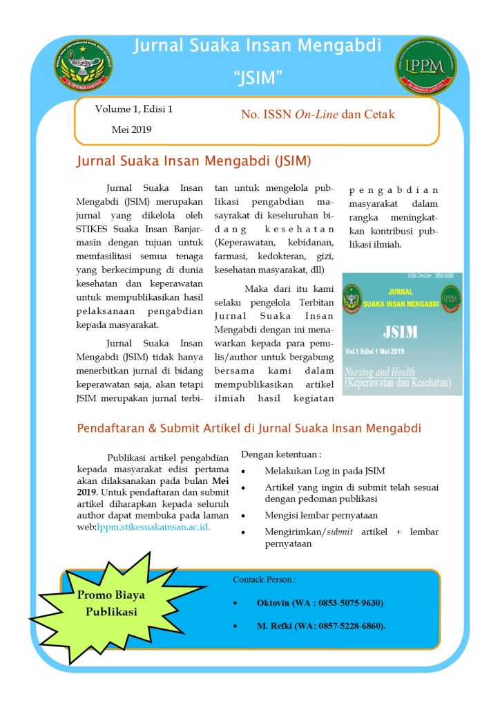 Publikasi Jurnal Pengabdian Masyarakat “Suaka Insan Mengabdi” Volume I Edisi I